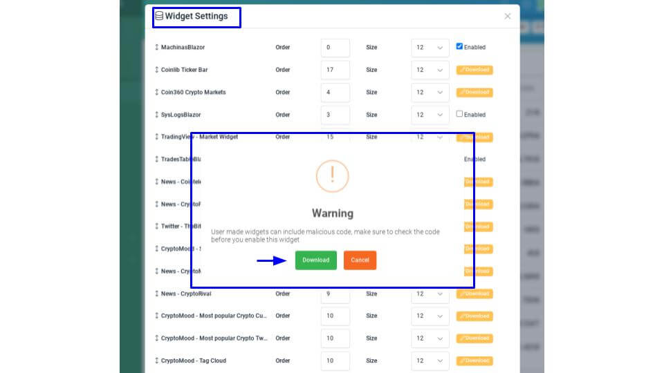 1.4.3 adding widgets to your dashboard in machinatrader.com